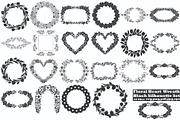 Floral HeartWreath Black Silhouet, a Person Illustration by Designer_Momina (Thumbnail 1 of 20)
