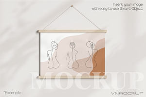 Poster Hanger Mockup PSD JPG I00605