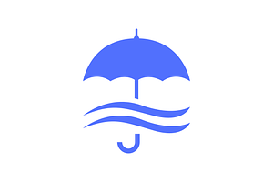 umbrella rainy season concept logo, a Branding & Logo Template by devastd
