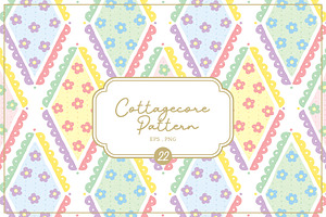 Cottagecore Pattern 22 Sweet Rainbow