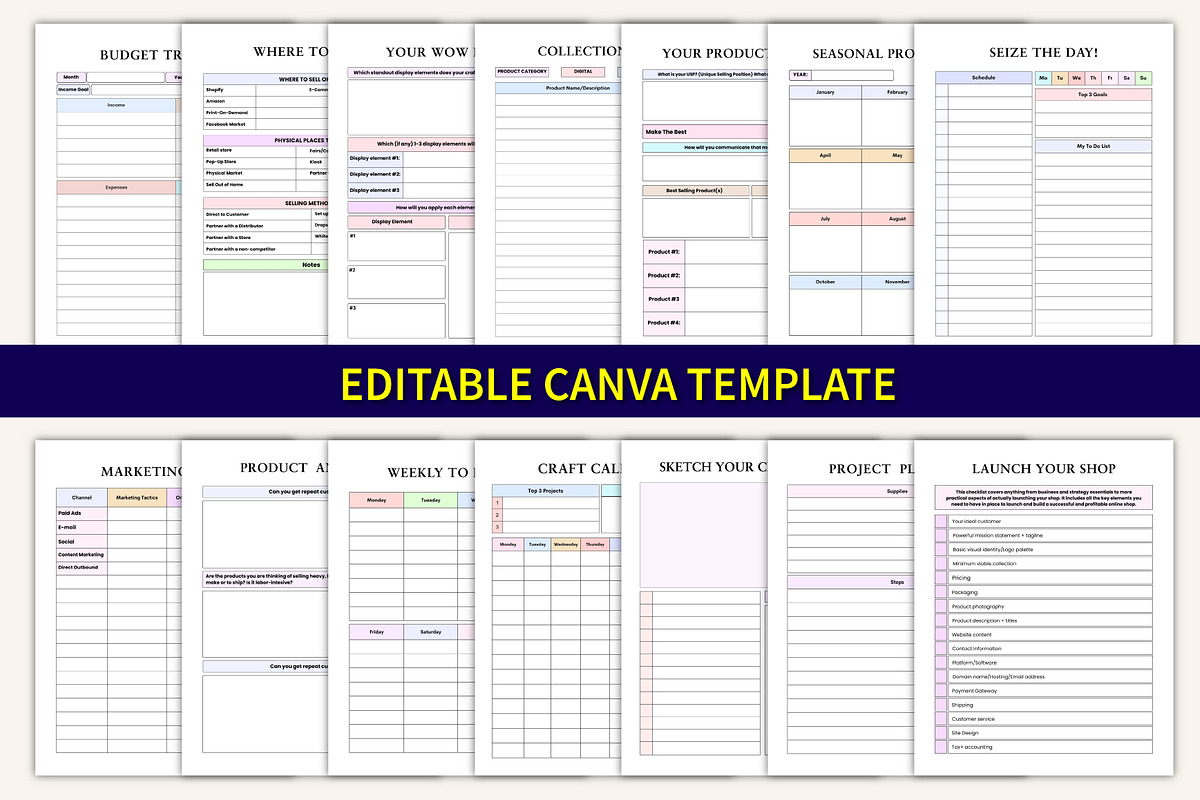 2026–2027 Craft Business Planner, a Stationery Template by Designmela01 (Photo 10 of 10)