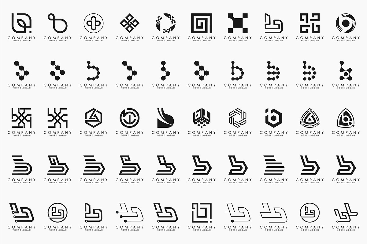 set of letter B logo design vector, a Branding & Logo Template by BARONSTD (Photo 1 of 4)