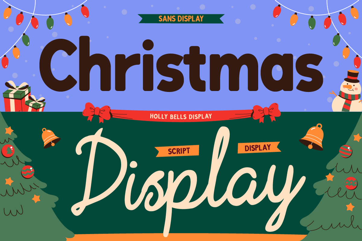 HollyBells – Christmas Sans & Script, a Sans Serif Font by Burntilldead (Photo 4 of 12)