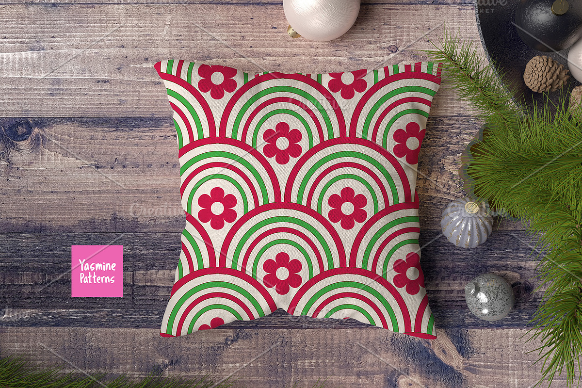 Groovy Christmas Patterns & Cliparts, a Pattern Graphic by Yasmine Patterns (Photo 8 of 8)