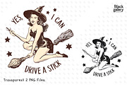Vintage Halloween Witch PNG Bundle, a Graphic by Clipart Bloom (Thumbnail 4 of 15)