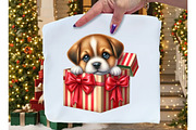 Cute Animal Christmas Clipart Bundle, an Illustration by Dream Creation (Thumbnail 5 of 7)