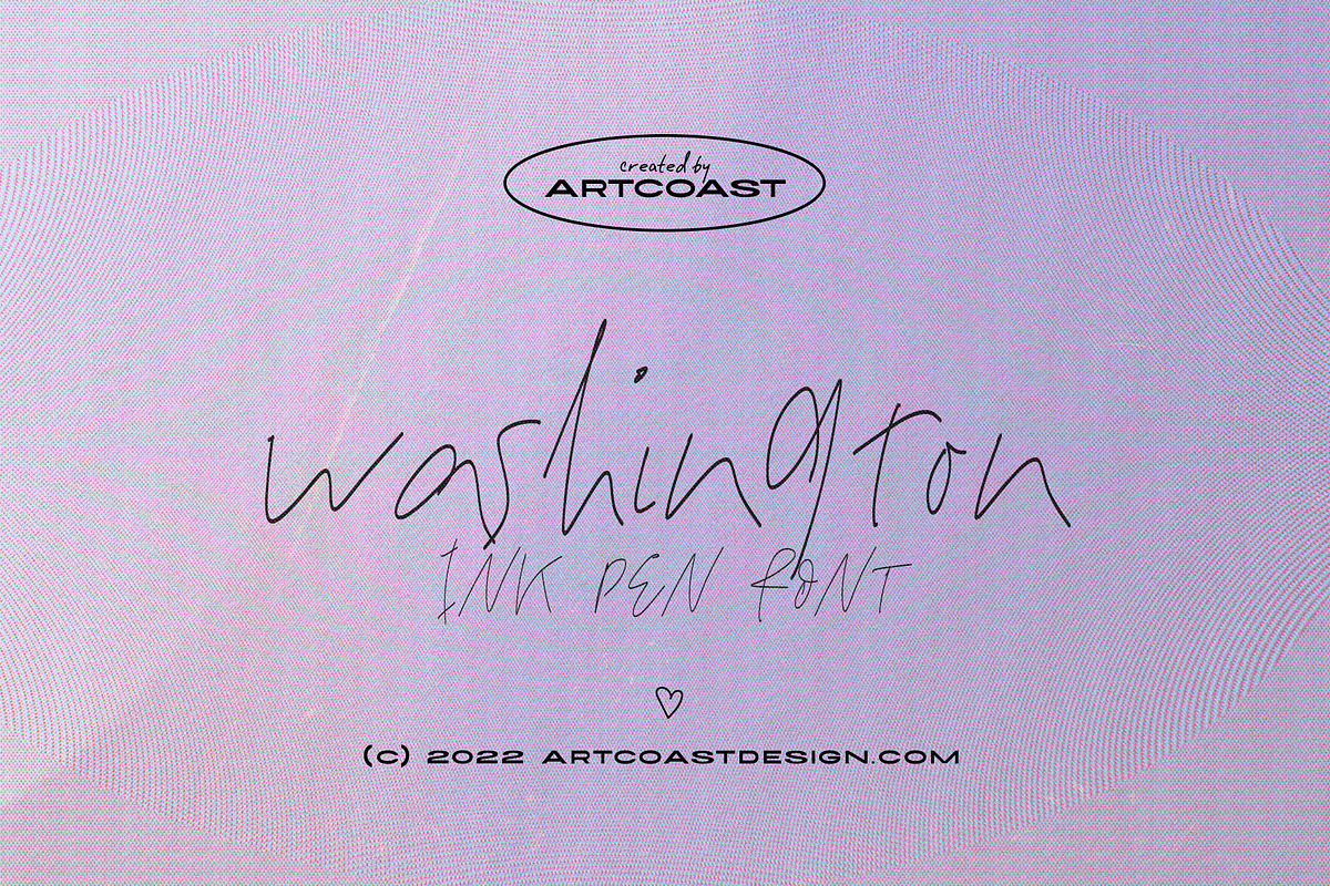 Washington Ink Pen Handwritten Font, a Script Font by Artcoast Fonts (Photo 1 of 6)
