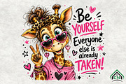 Cute Giraffe Inspirational Sublim, a Seasonal Illustration by Craft Nest (Thumbnail 1 of 6)