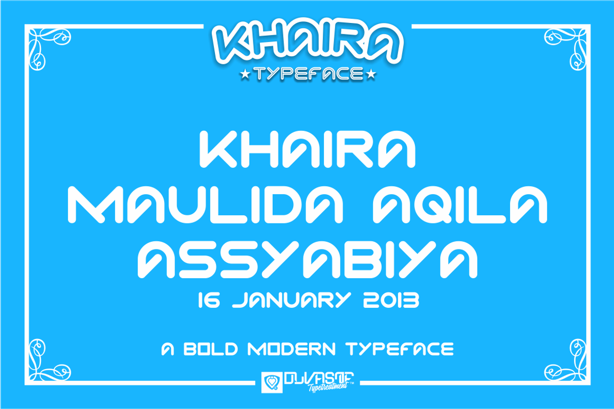 KHAIRA Typeface preview 5