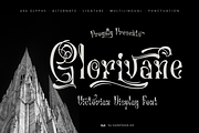 Glorivane - Victorian Display Font, a Blackletter Font by madeDeduk (Thumbnail 1 of 8)