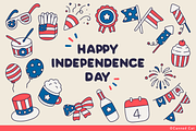 4th July Happy Independence Day, an Outline Icon by Canned Cat (Thumbnail 1 of 5)