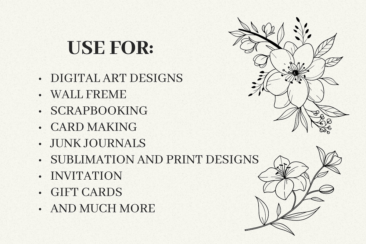Floral Line Art, an Illustration by Helospace (Photo 8 of 10)