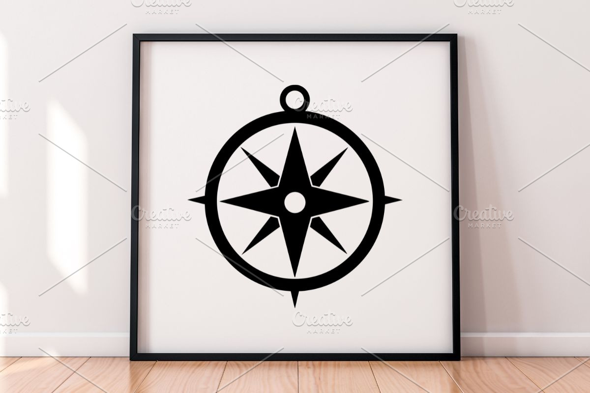 Compass Silhouette SVG, a Technology Illustration by newminddesign (Photo 4 of 5)