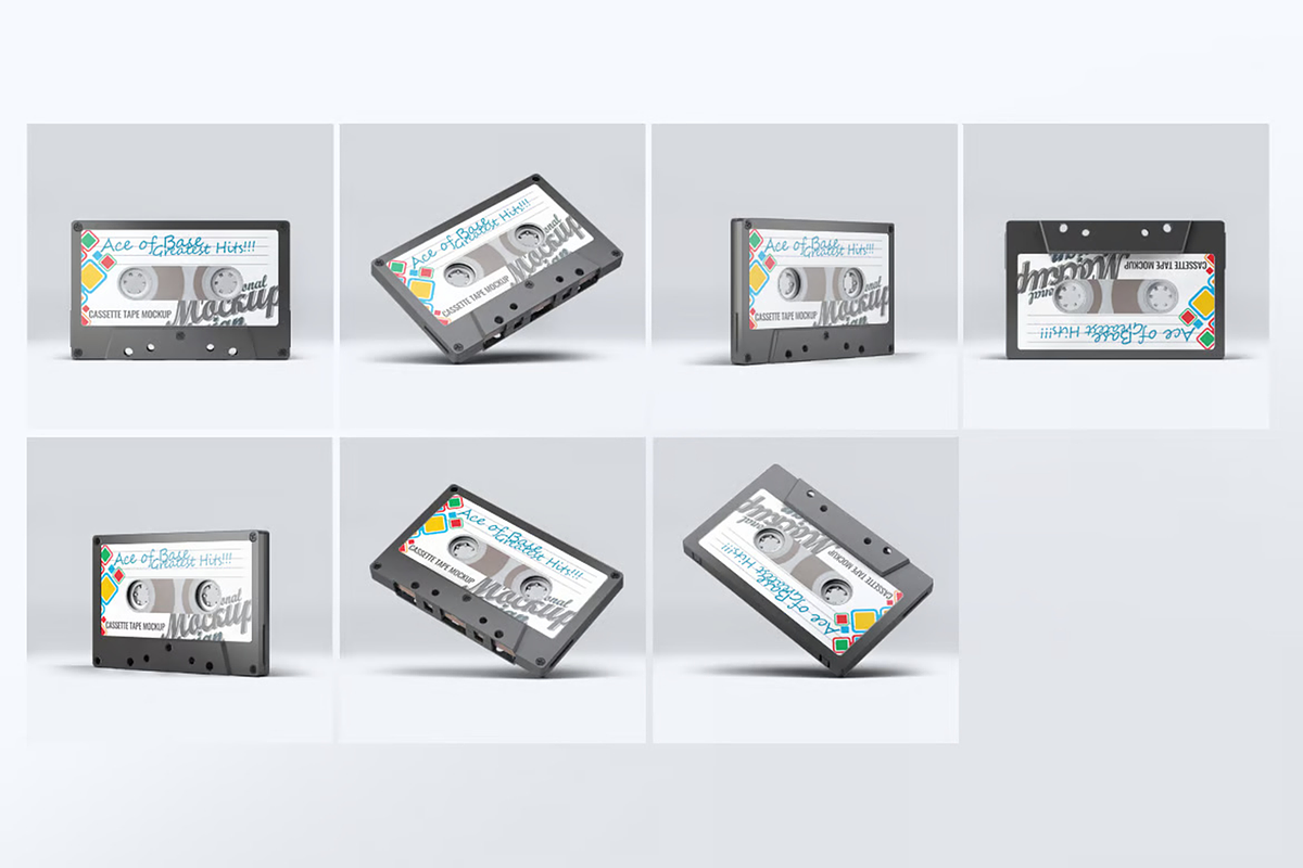 Cassette Tape Mock-Up, a Product Mockup by Se٧enStudio (Photo 1 of 8)