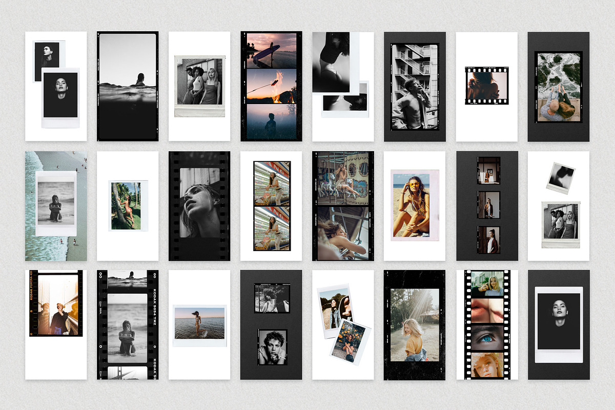 100 Film Frames & Instant Templates, a Social Media Template by The Muza (Photo 14 of 15)