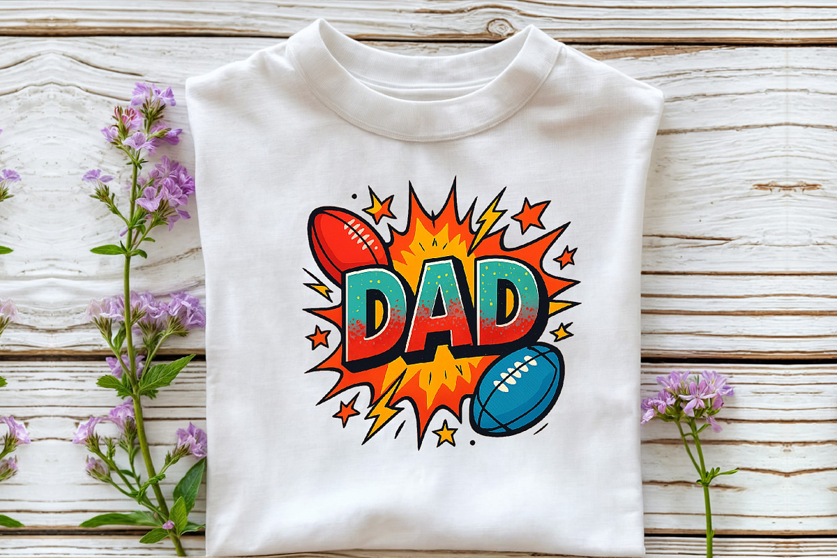 DAD Comic Style Sublimation PNG, an Illustration by DreamCafeArt (Photo 4 of 7)