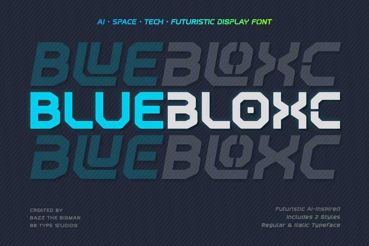 Blue Bloxc, a Sans Serif Font by BBtypeStudios (Photo 1 of 17)
