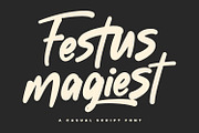 Festus Magiest Casual Script Font, a Script Font by Maulana Creative (Thumbnail 1 of 7)