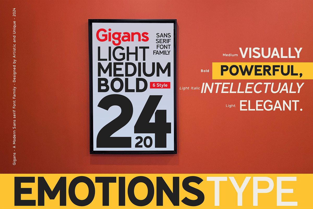 Gigans - Sans serif font family, a Sans Serif Font by Artistic & Unique (Photo 12 of 15)
