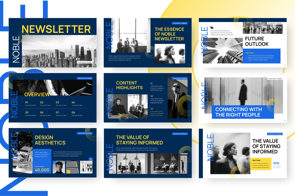 Noble Newsletter PowerPoint preview 3