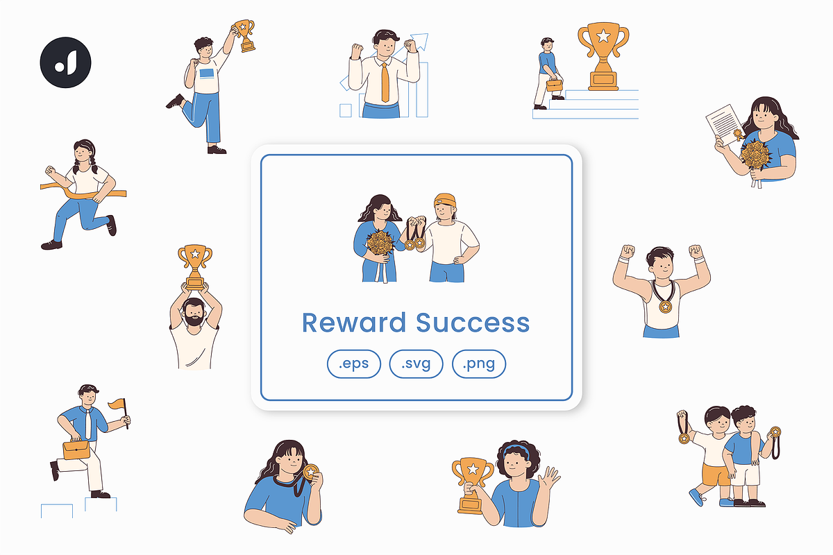 Reward Success Illustration, an Object Graphic by Jump Studio (Photo 1 of 14)