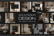 400 Interior Design Instagram Kit I, a Social Media Template by Instprofi | Studio Estimo (Thumbnail 2 of 13)