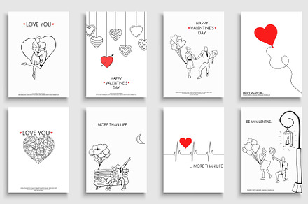 Valentine's Day postcards, posters