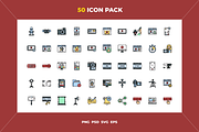 Videoblog icons, an Outline Icon by Wencory (Thumbnail 1 of 2)