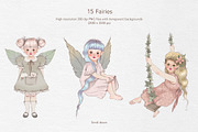 Little Fairies Clipart Collection, a Decorative Illustration by Rosangela Curti (Thumbnail 3 of 14)