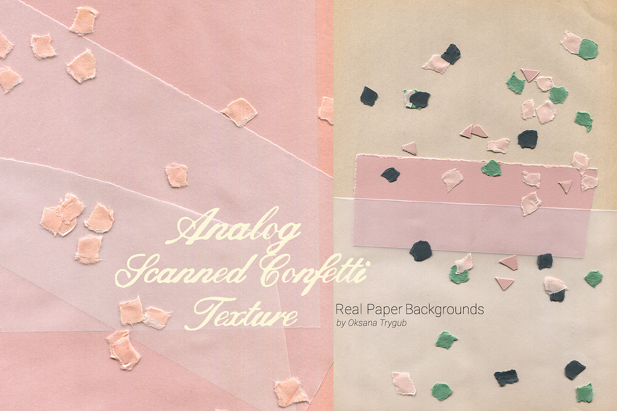 Scanned Confetti Paper Textures Pack, a Texture Graphic by Oksana Trygub (Photo 6 of 17)