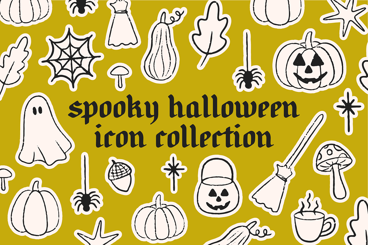 Spooky Halloween Icon Collection, an Outline Icon by Pink Tiger Creative (Photo 1 of 4)