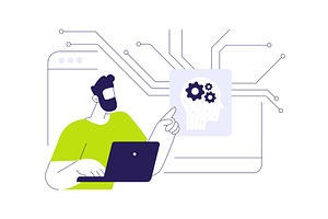Artificial intelligence isolated, an Education Illustration by Visual Generation