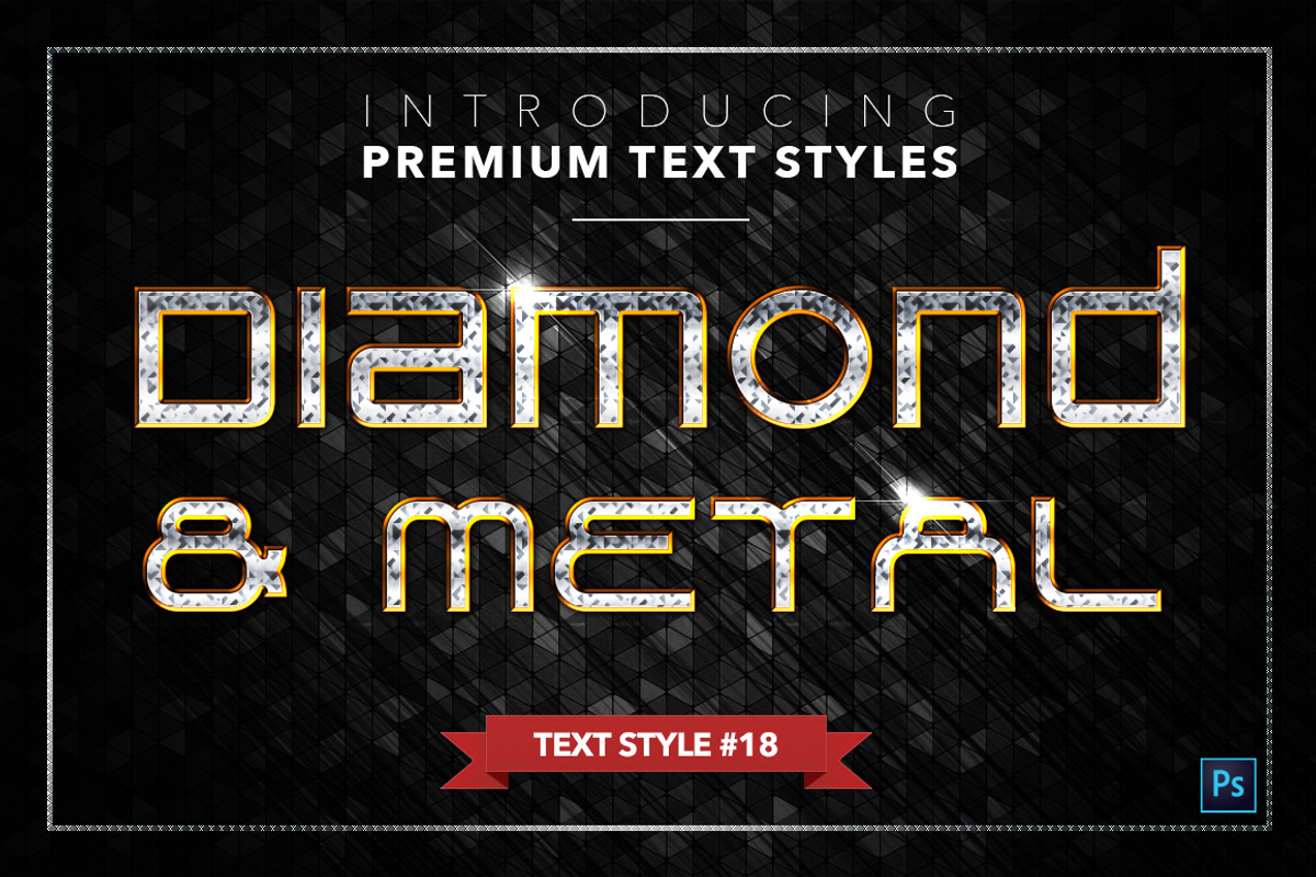 Diamond & Metal #3 - 18 Text Styles, a Layer Style Add-On by Jonas Stensgaard (Photo 19 of 21)