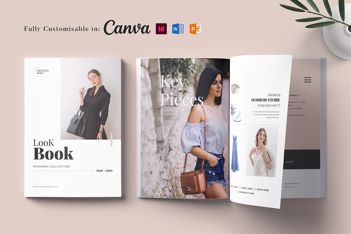 Magazine Lookbook Template, Canva, a Brochure Template by DesVert (Photo 1 of 10)