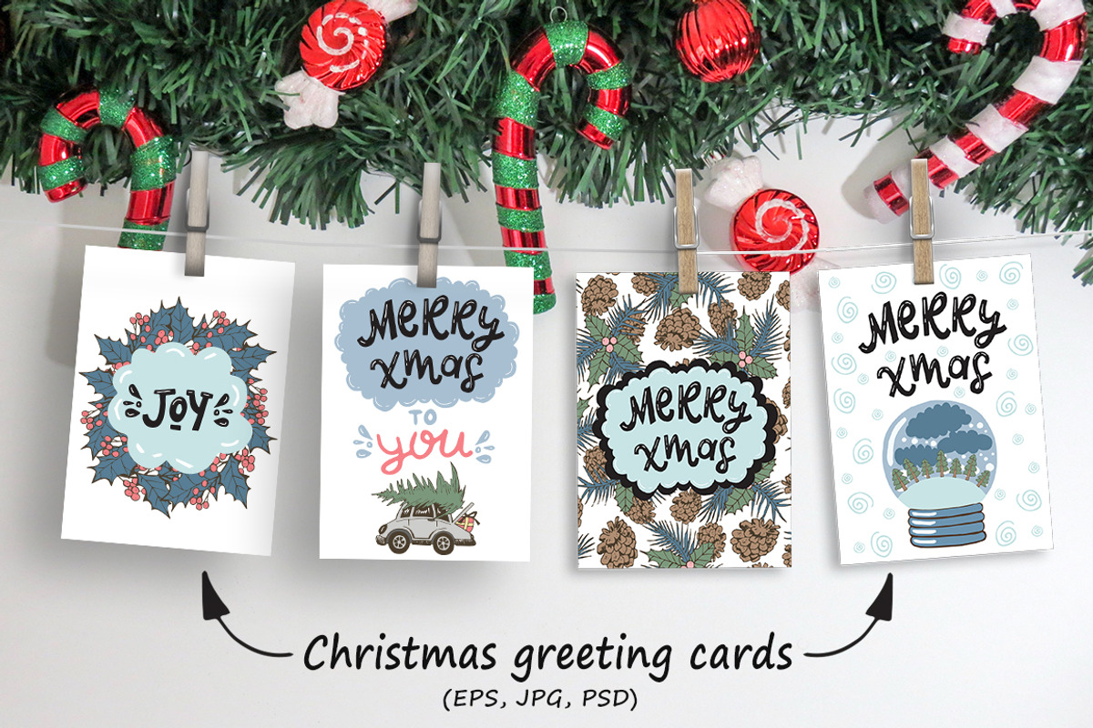 Christmas Hand Drawn Collection, a Decorative Illustration by Kseniya_design (Photo 3 of 9)