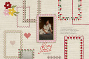 Cross Stitch 80+ Scrapbook frames, an Object Graphic by 60secondsArt (Thumbnail 7 of 10)