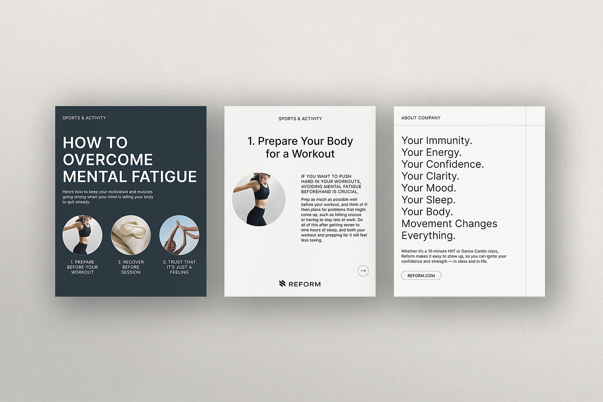 REFORM / Fitness Social Media Kit, a Social Media Template by Studio Dara (Photo 8 of 15)