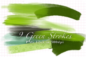 9 Green Strokes for St. Patricks