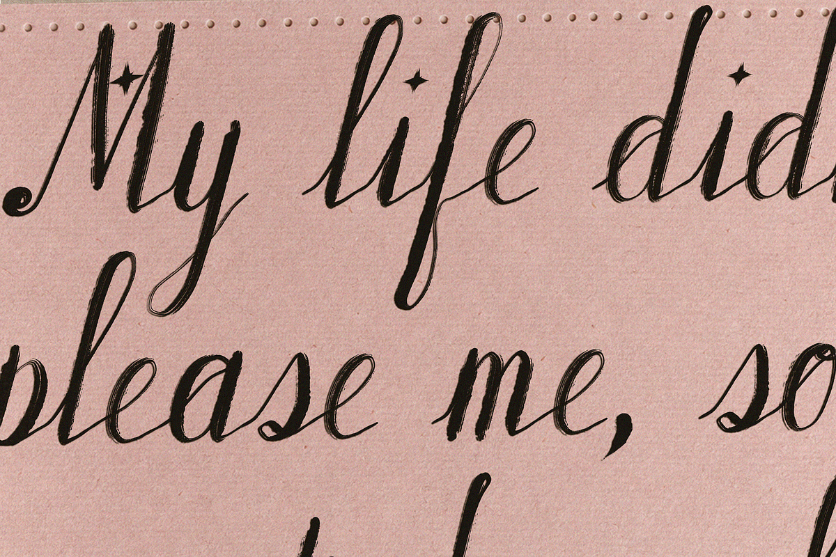 Moonlure – Textured Brush Script, a Handwritten Font by Lilithcollageart (Photo 2 of 15)