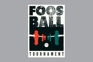 Foosball Table Soccer Grunge Posters