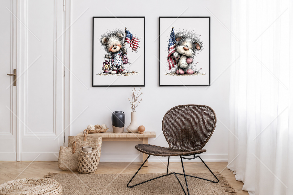 Whimsical 4th Of July Animals PNG, a Seasonal Illustration by Canvas Craft (Photo 7 of 10)