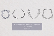 Botanical Crests and Wreaths, a Decorative Illustration by Bbooth88 (Thumbnail 2 of 6)