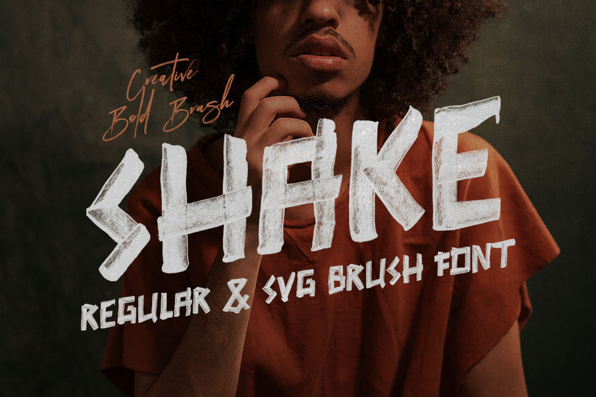 SHAKE Brush & SVG Font, a Font by Cruzine (Photo 1 of 9)