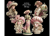Lady Figurine Clipart PNG, an Illustration by Memories By Lea (Thumbnail 3 of 8)