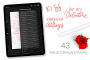 Valentines Day lettering stamps, a Brush Add-On by Let's Art (Thumbnail 2 of 5)