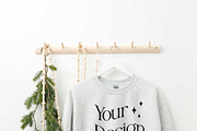 Ash Gildan 18000 Sweatshirt Mockups, a Shirt Mockup by Uncommon Mockups (Thumbnail 6 of 7)