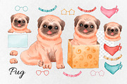 Birthday party. Watercolor dogs., an Animal Illustration by VaraNa Art (Thumbnail 4 of 14)