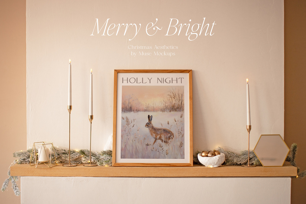 MERRY & BRIGHT Christmas Mockups, a Household Mockup by The Bambi Collective (Photo 16 of 17)