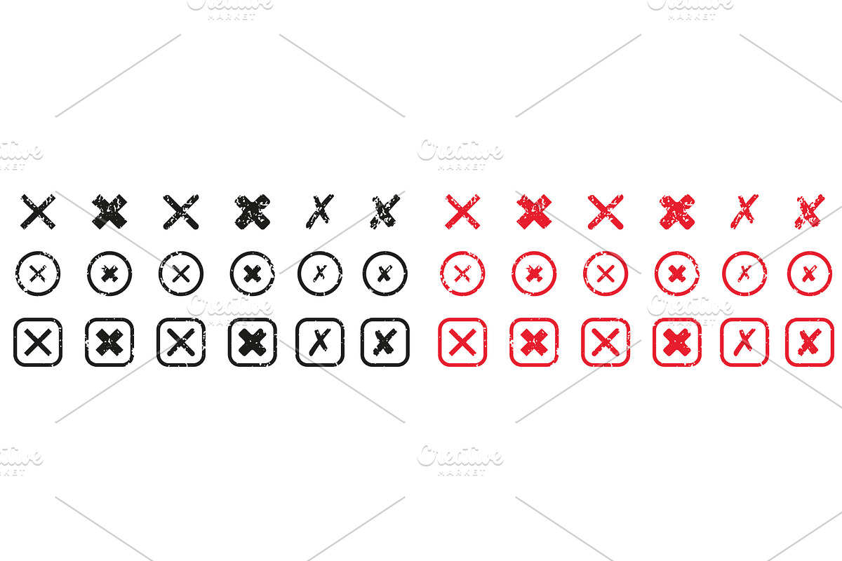 Cross Shape Icons Set, an Object Illustration by Vector Creator