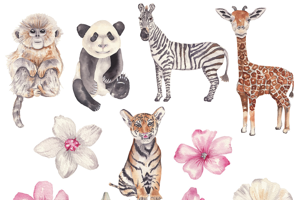 Baby animals - watercolor set, an Animal Illustration by Visual Animal (Photo 2 of 11)